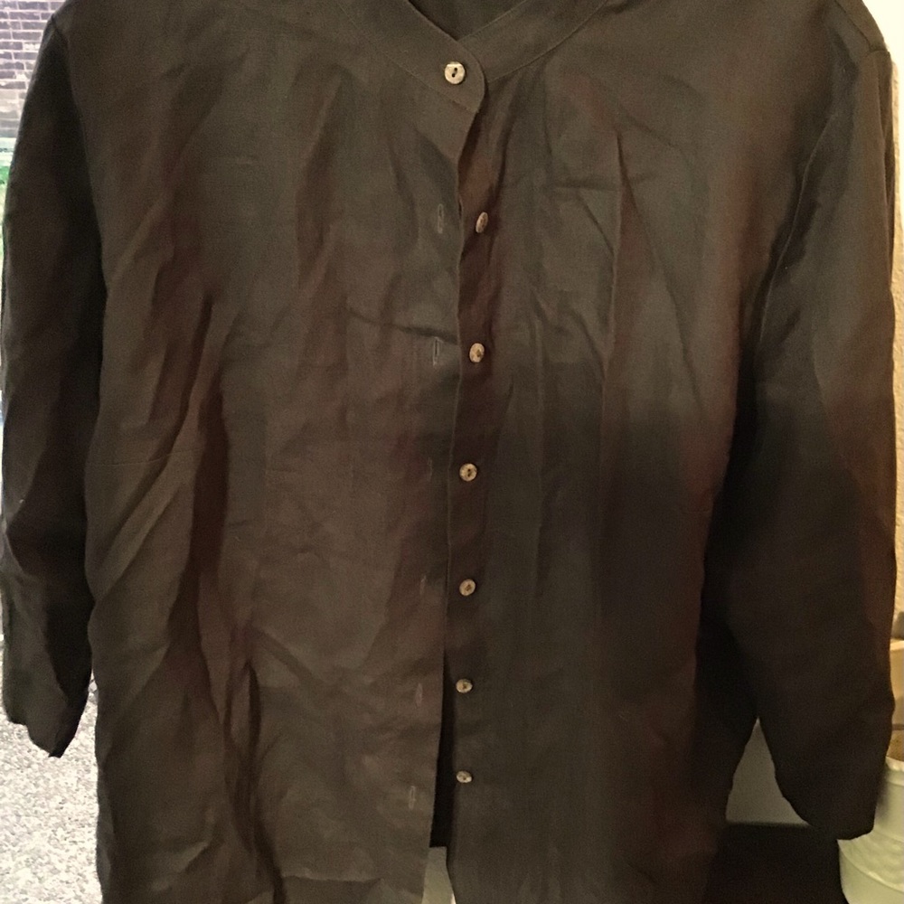 PLUS SIZE Vikki Vu Linen Rich Brown Jacket.